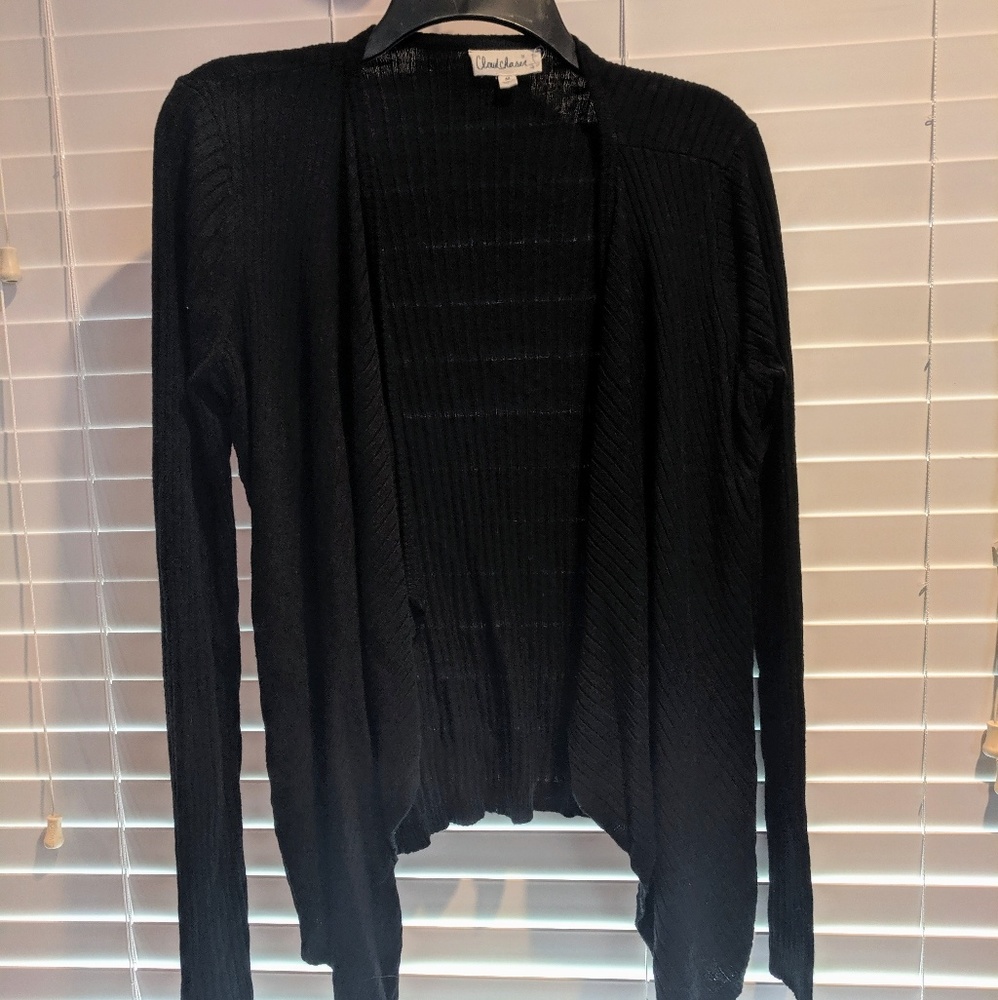 Black Draped Cardigan
